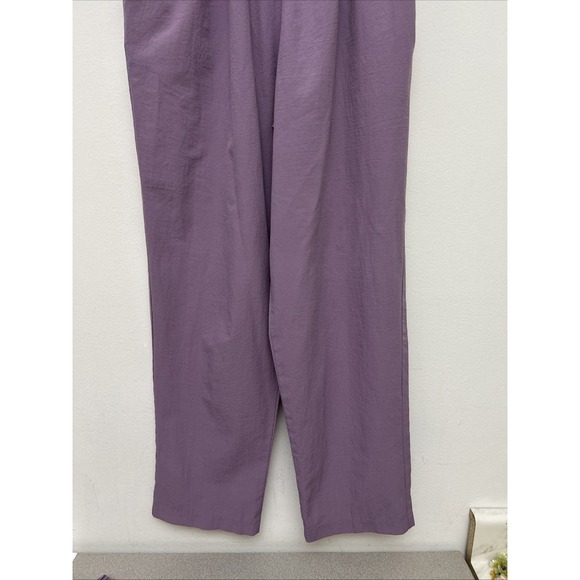 Vintage BonWorth Woman's Pants Set Lilac Crinkle Polyester Long Sleeve, Lge/Med - Picture 9 of 16